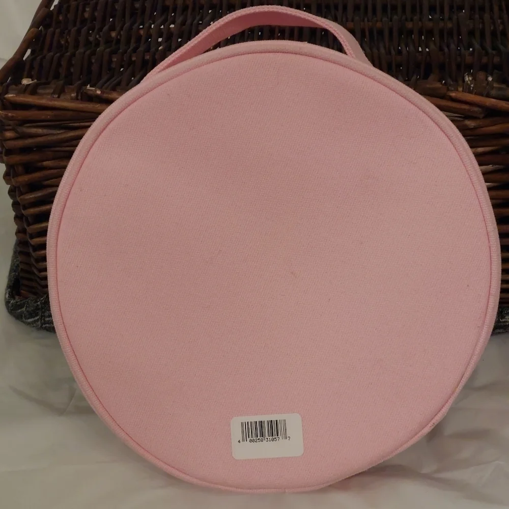 Benefit Pink Round Beauty Face Makeup Bag